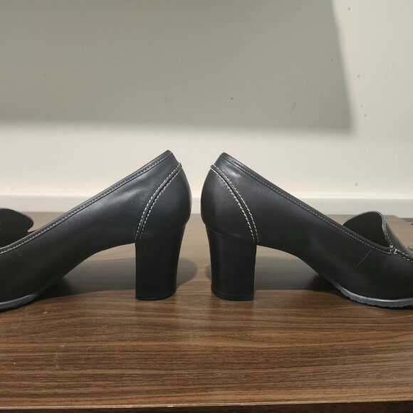 Black Loafer-Style Heels - Picture 2 of 7